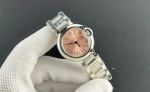 Ballon Bleu De Cartier 28mm 762 Quartz Movement SS Strap Pink Face Women Watch